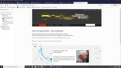 Abbildung zeigt die Homepage "Digitales Heimatmuseum"